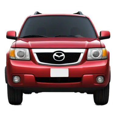red mazda tribute close 2001 front sticker