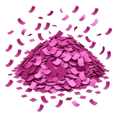 Pink confetti shower sticker