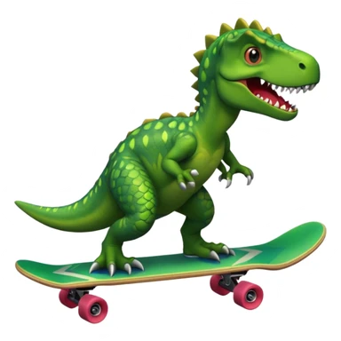 Dinosaur on a skateboard sticker