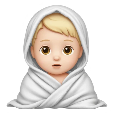 baby wrapped in blanket sticker
