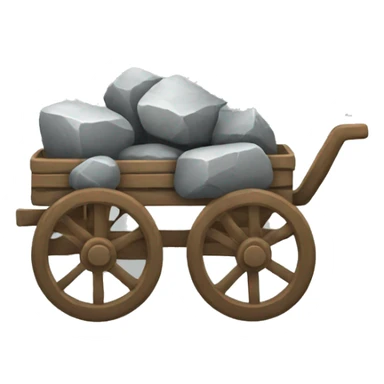 Cart with stone sticker