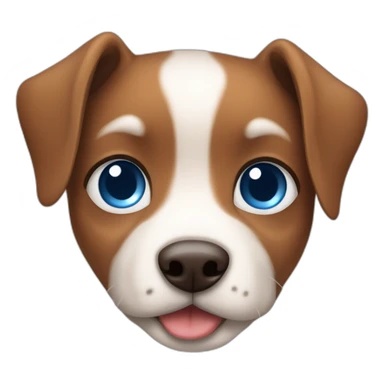 cute litte brown dog with lovely blue eyes sticker