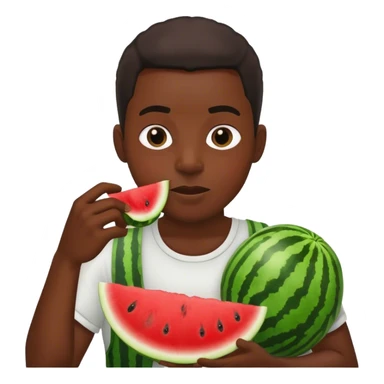 Black men eating watermelone sticker