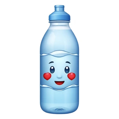 A water bottle emoji with the brand being *Apple Water* sticker