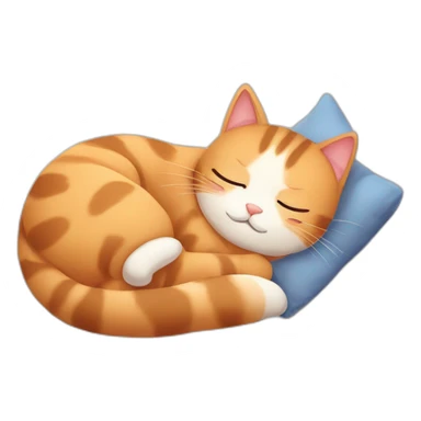 cute cat snuggeling boyfriend cat inf bed for sleep sticker