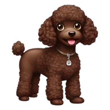 Cute Chocolate poodle sticker