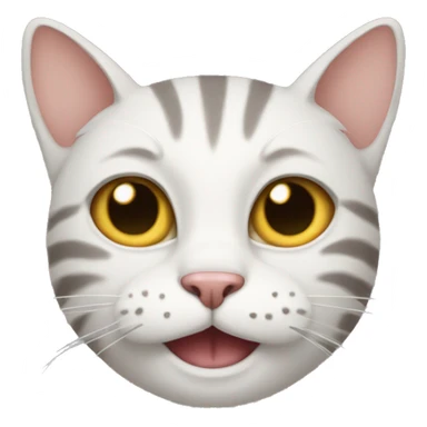 cat with toes for teeth sticker