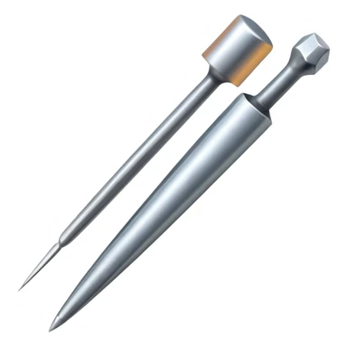 clou en acier métallique sticker