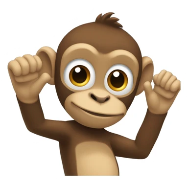 Monkey hands up like i don’t know sticker