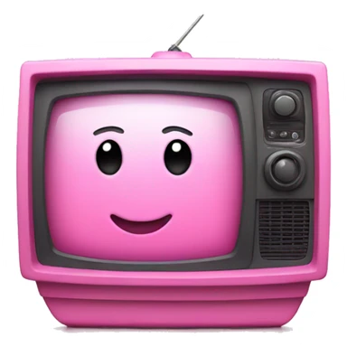 Pink television  sticker