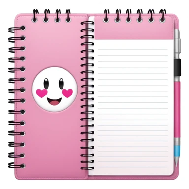 girly pink notebook planer sticker