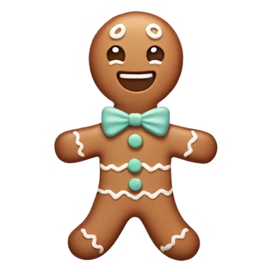 Pastel gingerbread man sticker
