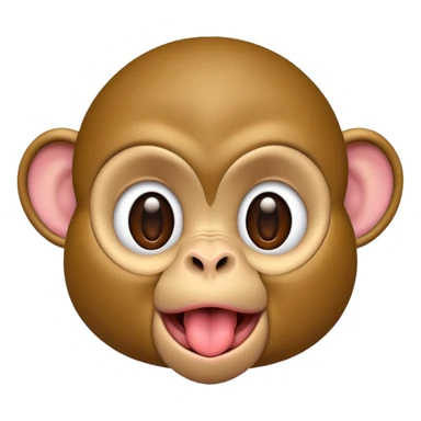 monkey sticking out tongue sticker