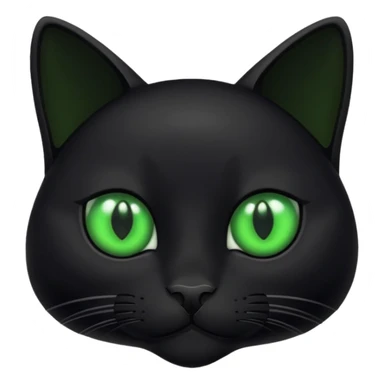 sleek black cat with green eyes sticker