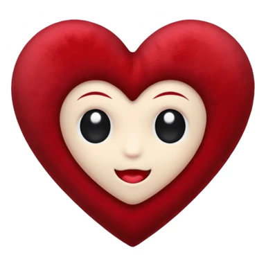 heart with gothic red velvet sticker