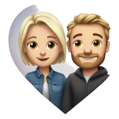 Heart and two names in it Artem & Vitta sticker