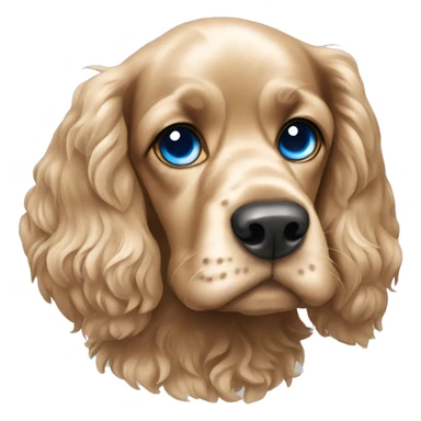 Cocker spaniel with blue eye sticker