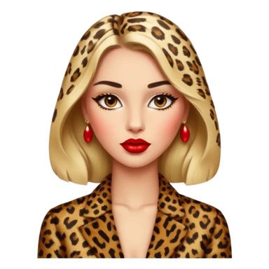 Kiss leopardato sticker