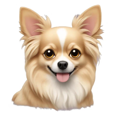 Fluffy chihuahua mix dog sticker