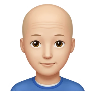  a man with bald head, kpop style, plain forehead sticker