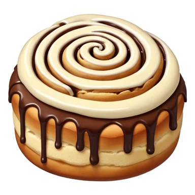 cinnamon roll chocolate sticker