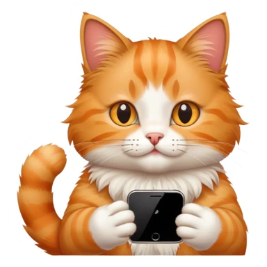 Cat with iPhone 16 sticker