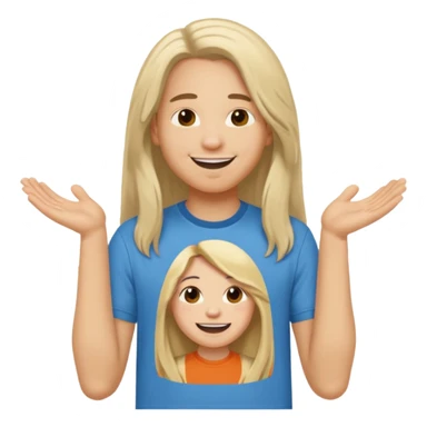 happy long haired meme sticker