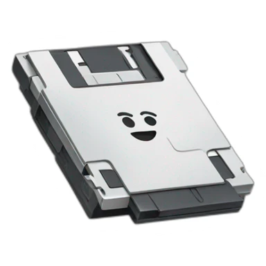 happy floppy disk sticker