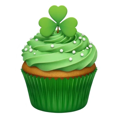 st patrick day themed cupcake sticker