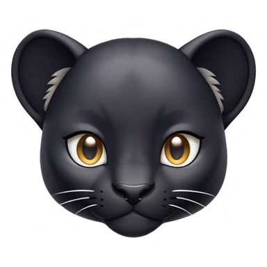 cinematic-cute-panther-portrait-emoji,-head-tilted-playfully-and-inquisitively,-with-a-smooth,-streamlined-form-accentuated-by-a-subtle-sheen-and-round,-sparkling-eyes-filled-with-charm,-simplified-yet-irresistibly-adorable-features, zoomed out showing the houlders sticker
