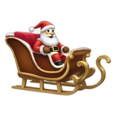 sleigh santa sticker