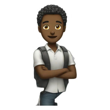 black man in a class room sticker
