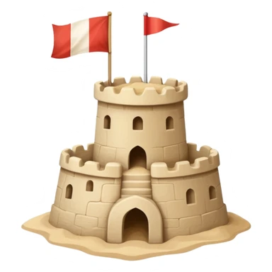 sand castle simple primitive very simple as made by a kid sticker