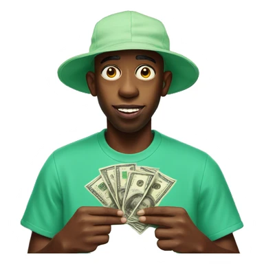 Tyler the creator holding money sticker