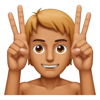 Kind showing both middle fingers  sticker