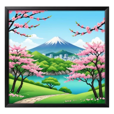 japan  trees nature pink the corner of the screen sticker