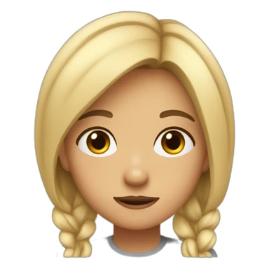 À young girl with blond hits and brown eyes who feel exasperated  sticker