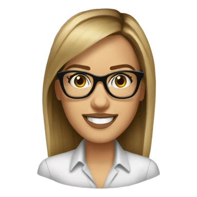 Caucasian Jessica alba with glasses  sticker