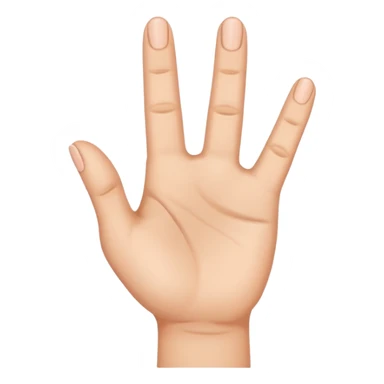A hand that raises its first three fingers  sticker