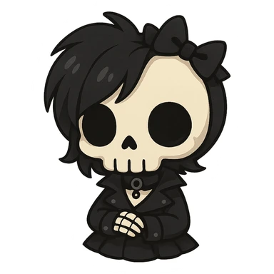 Goth black object sticker