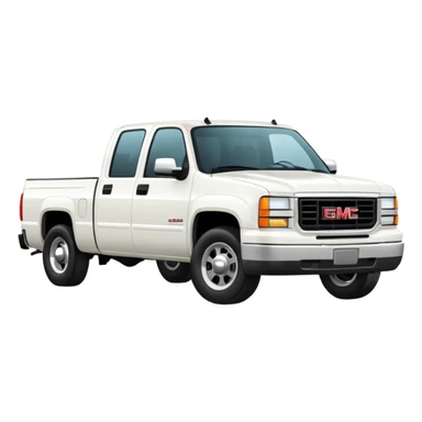 white gmc truck 4 door sticker