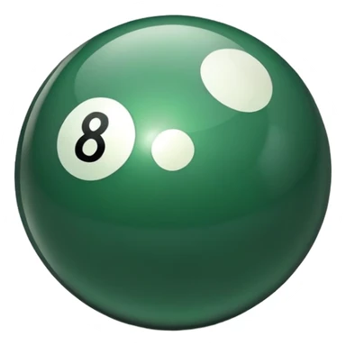 Green eight ball sticker