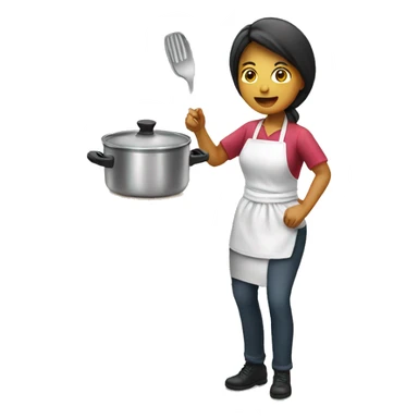 Mujer cocinando sticker