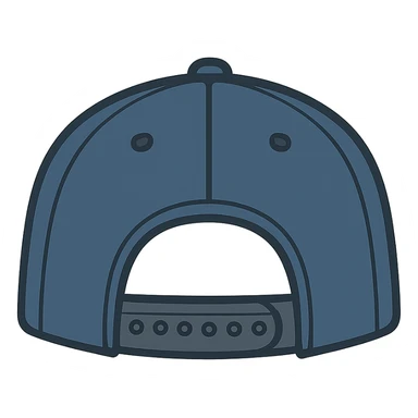 flat toon style cap with the back visible sticker