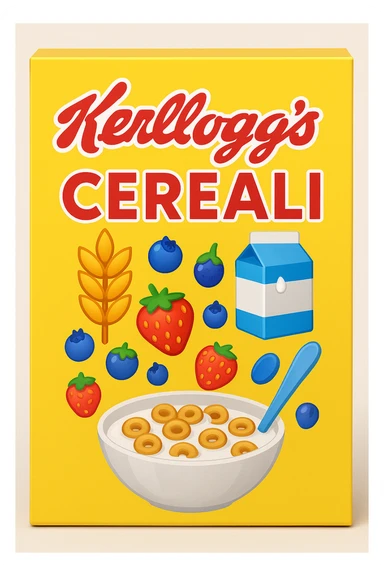 CEREALI PACCO STILE KELLOGS EMOJI STYLE IPHONE sticker