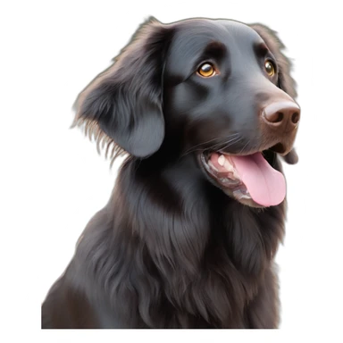 Liver flat coated retriever sticker
