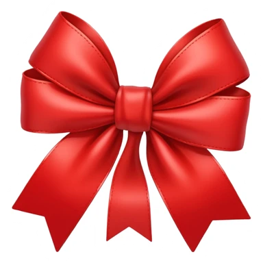 simple bow, classic ribbon style, emoji look sticker