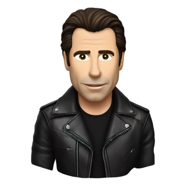 John travolta in leather jacket sticker