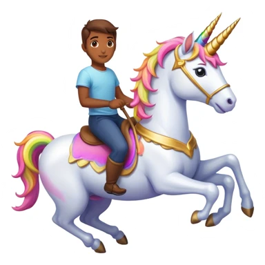 Donkey riding unicorn  sticker