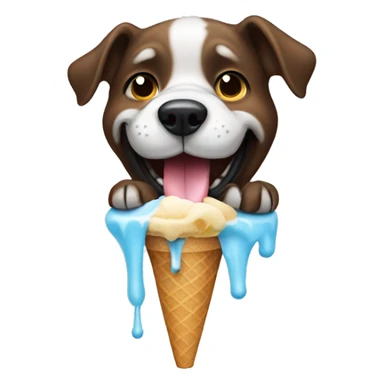Dog with ice screame  sticker